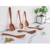 imageZulay Kitchen 10Piece Wooden Spoons for Cooking  Smooth Finish Teak Wooden Utensils for Cooking  Soft ComfortGrip Wood Spoons for Cooking  NonStick Wooden Cooking Utensils  Wooden Spoon Sets6 Piece Set
