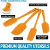 imageZulay 4pcs Silicone Spatula Set  Heat Resistant Silicone Tools for Cooking Baking ampamp Mixing  One Piece Design Spatulas for NonStick Cookware  Durable Stainless Steel Core Purple4 Pack Orange