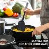 imageZulay 4pcs Silicone Spatula Set  Heat Resistant Silicone Tools for Cooking Baking ampamp Mixing  One Piece Design Spatulas for NonStick Cookware  Durable Stainless Steel Core Purple125 Inch