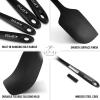imageZulay 4pcs Silicone Spatula Set  Heat Resistant Silicone Tools for Cooking Baking ampamp Mixing  One Piece Design Spatulas for NonStick Cookware  Durable Stainless Steel Core Purple4 Pack Black