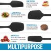 imageZulay 4pcs Silicone Spatula Set  Heat Resistant Silicone Tools for Cooking Baking ampamp Mixing  One Piece Design Spatulas for NonStick Cookware  Durable Stainless Steel Core Purple4 Pack Black