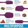 imageZulay 4pcs Silicone Spatula Set  Heat Resistant Silicone Tools for Cooking Baking ampamp Mixing  One Piece Design Spatulas for NonStick Cookware  Durable Stainless Steel Core Purple4 Pack Purple