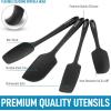 imageZulay 4pcs Silicone Spatula Set  Heat Resistant Silicone Tools for Cooking Baking ampamp Mixing  One Piece Design Spatulas for NonStick Cookware  Durable Stainless Steel Core Purple4 Pack Black