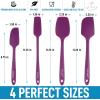imageZulay 4pcs Silicone Spatula Set  Heat Resistant Silicone Tools for Cooking Baking ampamp Mixing  One Piece Design Spatulas for NonStick Cookware  Durable Stainless Steel Core Purple4 Pack Purple
