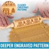 imageZulay Set of 2 Embossed Rolling Pin  Wooden Carved Christmas Rolling Pin  Large ampamp Small Rolling Pins With Designs For Baking  Deep Engraved Rolling Pin with Reindeer Christmas Pattern Design
