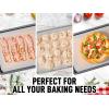 imageZulay Set of 4 Silicone Baking Mat  Macaron Silicone Baking Mats With Preprinted Template Design  Non Stick ampamp Reusable Silicone Baking Sheet  2 Half Size  2 Quarter Size RedLight Gray