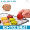 imageZulay Set of 4 Silicone Baking Mat  Macaron Silicone Baking Mats With Preprinted Template Design  Non Stick ampamp Reusable Silicone Baking Sheet  2 Half Size  2 Quarter Size RedGray