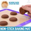 imageZulay Set of 4 Silicone Baking Mat  Macaron Silicone Baking Mats With Preprinted Template Design  Non Stick ampamp Reusable Silicone Baking Sheet  2 Half Size  2 Quarter Size RedPurple