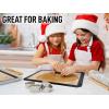 imageZulay Set of 4 Silicone Baking Mat  Macaron Silicone Baking Mats With Preprinted Template Design  Non Stick ampamp Reusable Silicone Baking Sheet  2 Half Size  2 Quarter Size RedBlack