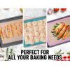imageZulay Set of 4 Silicone Baking Mat  Macaron Silicone Baking Mats With Preprinted Template Design  Non Stick ampamp Reusable Silicone Baking Sheet  2 Half Size  2 Quarter Size RedBlack