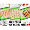 imageZulay Set of 4 Silicone Baking Mat  Macaron Silicone Baking Mats With Preprinted Template Design  Non Stick ampamp Reusable Silicone Baking Sheet  2 Half Size  2 Quarter Size RedGreen