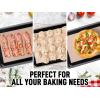 imageZulay Set of 4 Silicone Baking Mat  Macaron Silicone Baking Mats With Preprinted Template Design  Non Stick ampamp Reusable Silicone Baking Sheet  2 Half Size  2 Quarter Size RedBlack
