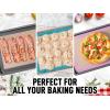 imageZulay Set of 4 Silicone Baking Mat  Macaron Silicone Baking Mats With Preprinted Template Design  Non Stick ampamp Reusable Silicone Baking Sheet  2 Half Size  2 Quarter Size RedDark Gray