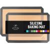 imageZulay Set of 4 Silicone Baking Mat  Macaron Silicone Baking Mats With Preprinted Template Design  Non Stick ampamp Reusable Silicone Baking Sheet  2 Half Size  2 Quarter Size RedDark Gray