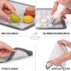 imageZulay Set of 4 Silicone Baking Mat  Macaron Silicone Baking Mats With Preprinted Template Design  Non Stick ampamp Reusable Silicone Baking Sheet  2 Half Size  2 Quarter Size RedGray