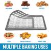 imageZulay Set of 4 Silicone Baking Mat  Macaron Silicone Baking Mats With Preprinted Template Design  Non Stick ampamp Reusable Silicone Baking Sheet  2 Half Size  2 Quarter Size RedGray