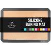 imageZulay Set of 4 Silicone Baking Mat  Macaron Silicone Baking Mats With Preprinted Template Design  Non Stick ampamp Reusable Silicone Baking Sheet  2 Half Size  2 Quarter Size RedDark Gray