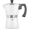 imageZulay Kitchen Classic Stovetop Espresso Maker for Great Flavored Strong Espresso Classic Italian Style 3 Espresso Cup Moka Pot Makes Delicious Coffee Easy to Operate ampamp Quick Cleanup PotBlizzard White