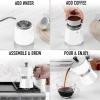 imageZulay Kitchen Classic Stovetop Espresso Maker for Great Flavored Strong Espresso Classic Italian Style 3 Espresso Cup Moka Pot Makes Delicious Coffee Easy to Operate ampamp Quick Cleanup PotBlizzard White