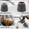 imageZulay Kitchen Classic Stovetop Espresso Maker for Great Flavored Strong Espresso Classic Italian Style 3 Espresso Cup Moka Pot Makes Delicious Coffee Easy to Operate ampamp Quick Cleanup PotDark Gray