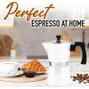 imageZulay Kitchen Classic Stovetop Espresso Maker for Great Flavored Strong Espresso Classic Italian Style 3 Espresso Cup Moka Pot Makes Delicious Coffee Easy to Operate ampamp Quick Cleanup PotBlizzard White