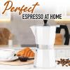imageZulay Kitchen Classic Stovetop Espresso Maker for Great Flavored Strong Espresso Classic Italian Style 3 Espresso Cup Moka Pot Makes Delicious Coffee Easy to Operate ampamp Quick Cleanup PotBlizzard White