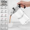 imageZulay Kitchen Classic Stovetop Espresso Maker for Great Flavored Strong Espresso Classic Italian Style 3 Espresso Cup Moka Pot Makes Delicious Coffee Easy to Operate ampamp Quick Cleanup PotBlizzard White