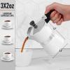 imageZulay Kitchen Classic Stovetop Espresso Maker for Great Flavored Strong Espresso Classic Italian Style 3 Espresso Cup Moka Pot Makes Delicious Coffee Easy to Operate ampamp Quick Cleanup PotBlizzard White