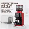 imageZulay Kitchen Espresso Grinder  Burr Coffee Grinder Electric  Espresso Bean Grinder ampamp Coffee Bean Grinder  Commercial Coffee Grinder Espresso  Burr Grinder Espresso Coffee Grinder  RedRed