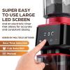 imageZulay Kitchen Espresso Grinder  Burr Coffee Grinder Electric  Espresso Bean Grinder ampamp Coffee Bean Grinder  Commercial Coffee Grinder Espresso  Burr Grinder Espresso Coffee Grinder  RedRed