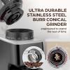 imageZulay Kitchen Espresso Grinder  Burr Coffee Grinder Electric  Espresso Bean Grinder ampamp Coffee Bean Grinder  Commercial Coffee Grinder Espresso  Burr Grinder Espresso Coffee Grinder  RedBlackSilver