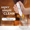 imageZulay Kitchen Powerful Milk Frother Wand  Mini Milk Frother Handheld Stainless Steel  Battery Operated Drink Mixer for Coffee Lattes Cappuccino Matcha  Froth Mate Milk Frother Gift  WhiteBlizzard White