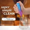 imageZulay Kitchen Powerful Milk Frother Wand  Mini Milk Frother Handheld Stainless Steel  Battery Operated Drink Mixer for Coffee Lattes Cappuccino Matcha  Froth Mate Milk Frother Gift  WhiteTeal Pink Fade  2B