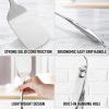 imageZulay Kitchen Stainless Steel Slotted Serving Spoon  Large Frying Spoon Skimmer  Durable Utensil with Ergonomic Easy to Use Handle  Easy to Clean Perfect for at Home Cooks ampamp Chefs  145Solid Turner