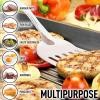 imageZulay Kitchen Stainless Steel Slotted Serving Spoon  Large Frying Spoon Skimmer  Durable Utensil with Ergonomic Easy to Use Handle  Easy to Clean Perfect for at Home Cooks ampamp Chefs  145Slotted Turner