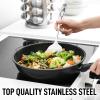 imageZulay Kitchen Stainless Steel Slotted Serving Spoon  Large Frying Spoon Skimmer  Durable Utensil with Ergonomic Easy to Use Handle  Easy to Clean Perfect for at Home Cooks ampamp Chefs  145Solid Turner