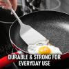 imageZulay Kitchen Stainless Steel Slotted Serving Spoon  Large Frying Spoon Skimmer  Durable Utensil with Ergonomic Easy to Use Handle  Easy to Clean Perfect for at Home Cooks ampamp Chefs  145Solid Turner