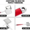 imageZulay Professional Meat Tenderizer Tool  Dual Sided Meat Mallet Pounder With Comfort Grip Handle  Heavy Duty Meat Hammer Tenderizer  Meat Tenderizer Mallet ampamp Meat Pounder  10 RedRed