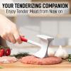imageZulay Professional Meat Tenderizer Tool  Dual Sided Meat Mallet Pounder With Comfort Grip Handle  Heavy Duty Meat Hammer Tenderizer  Meat Tenderizer Mallet ampamp Meat Pounder  10 RedRed