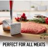 imageZulay Professional Meat Tenderizer Tool  Dual Sided Meat Mallet Pounder With Comfort Grip Handle  Heavy Duty Meat Hammer Tenderizer  Meat Tenderizer Mallet ampamp Meat Pounder  10 RedRed