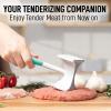 imageZulay Professional Meat Tenderizer Tool  Dual Sided Meat Mallet Pounder With Comfort Grip Handle  Heavy Duty Meat Hammer Tenderizer  Meat Tenderizer Mallet ampamp Meat Pounder  10 RedMint