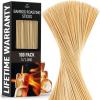 imageZulay 100 Pack Bamboo Wooden Skewers  175quot Marshmallow Roasting Sticks ampamp Barbeque Skewers For Campfire  Authentic Bamboo Sticks ampamp Smores Sticks For Grilling Hotdogs Kabobs BBQ ampamp More14 Inch