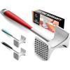 imageZulay Professional Meat Tenderizer Tool  Dual Sided Meat Mallet Pounder With Comfort Grip Handle  Heavy Duty Meat Hammer Tenderizer  Meat Tenderizer Mallet ampamp Meat Pounder  10 RedRed