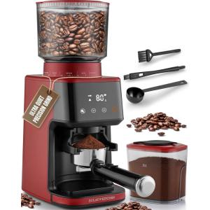imageZulay Kitchen Espresso Grinder  Burr Coffee Grinder Electric  Espresso Bean Grinder ampamp Coffee Bean Grinder  Commercial Coffee Grinder Espresso  Burr Grinder Espresso Coffee Grinder  RedRed