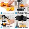 imageZulay Kitchen CastIron Orange Juice Squeezer  HeavyDuty EasytoClean Professional Citrus Juicer  Durable Stainless Steel Lemon Squeezer  Sturdy Manual Citrus Press ampamp Orange Squeezer CreamBlack