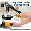 imageZulay Kitchen CastIron Orange Juice Squeezer  HeavyDuty EasytoClean Professional Citrus Juicer  Durable Stainless Steel Lemon Squeezer  Sturdy Manual Citrus Press ampamp Orange Squeezer CreamBlack
