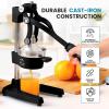 imageZulay Kitchen CastIron Orange Juice Squeezer  HeavyDuty EasytoClean Professional Citrus Juicer  Durable Stainless Steel Lemon Squeezer  Sturdy Manual Citrus Press ampamp Orange Squeezer CreamBlack