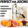 imageZulay Kitchen CastIron Orange Juice Squeezer  HeavyDuty EasytoClean Professional Citrus Juicer  Durable Stainless Steel Lemon Squeezer  Sturdy Manual Citrus Press ampamp Orange Squeezer CreamCream