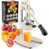 imageZulay Kitchen CastIron Orange Juice Squeezer  HeavyDuty EasytoClean Professional Citrus Juicer  Durable Stainless Steel Lemon Squeezer  Sturdy Manual Citrus Press ampamp Orange Squeezer CreamCream