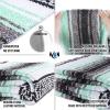 imageHydration Nation Authentic Large Handwoven Mexican Striped Throw Blanket  Soft Durable EcoFriendly  70quotx50quot  AzureAqua Green
